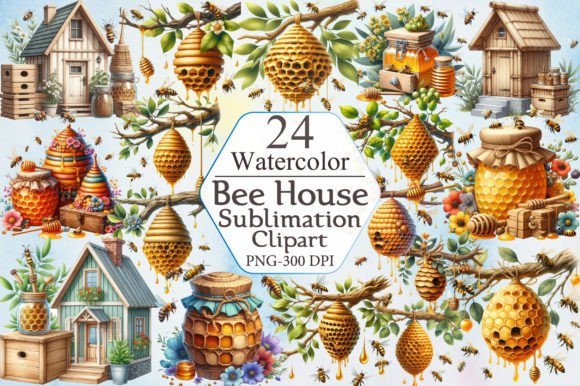 Download Bee Honey House Sublimation Bundle - Bee Collection