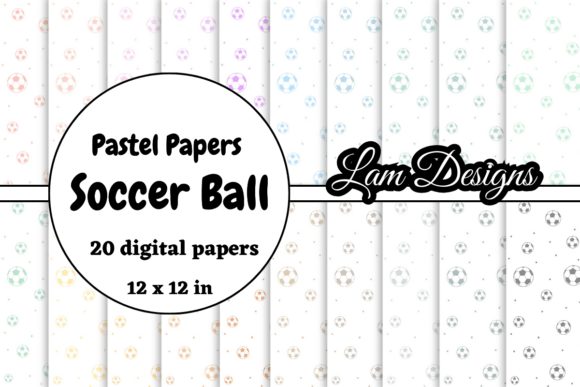 Download Hand-drawn Soccer Ball Digital Papers - Soccer ball digital paper Collection