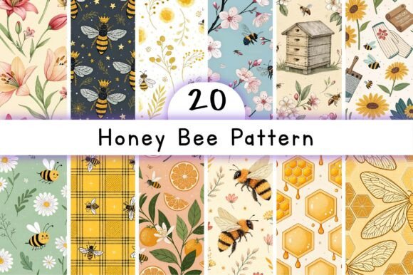 Download Honey Bee Pattern - Bee Collection