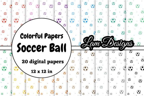 Download Hand-drawn Soccer Ball Digital Papers - Soccer ball digital paper Collection