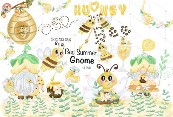 Download Gnome Bee Clipart,Summer Bee,Honey Gnome - Bee Collection