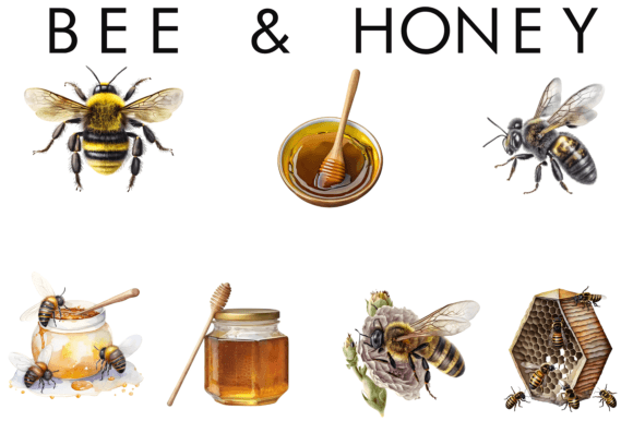 Download Watercolor Bee &amp; Honey Sublimation - Bee Collection