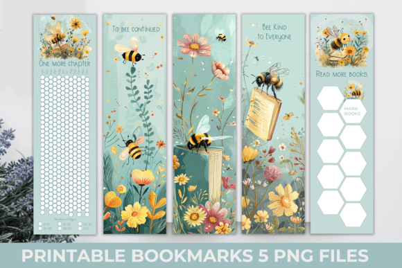 Download Bee Bookmarks, Books Tracker Bookmark - Bee Collection