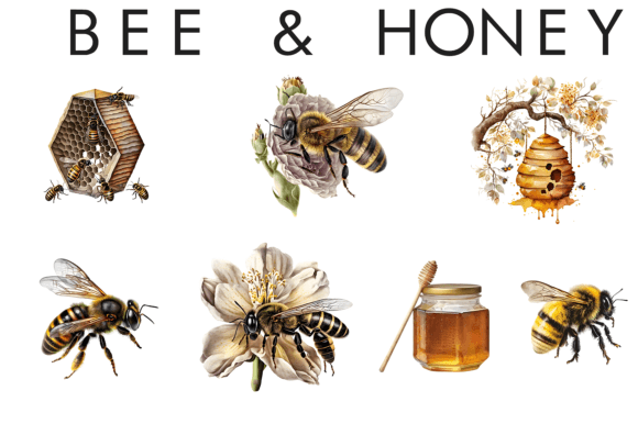 Download Watercolor Bee &amp; Honey Sublimation - Bee Collection