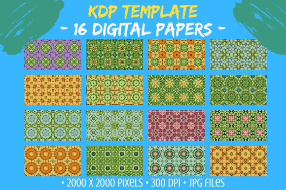 Download 16 Colorful Paper Flower Digital Pattern - Colorful paper Collection