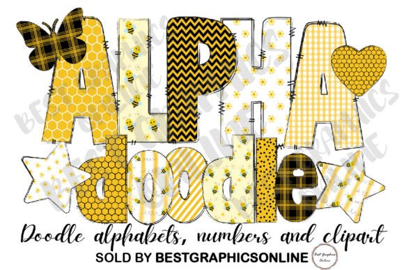 Download Bee Honey Alphabet Letters and Numbers - Bee Collection