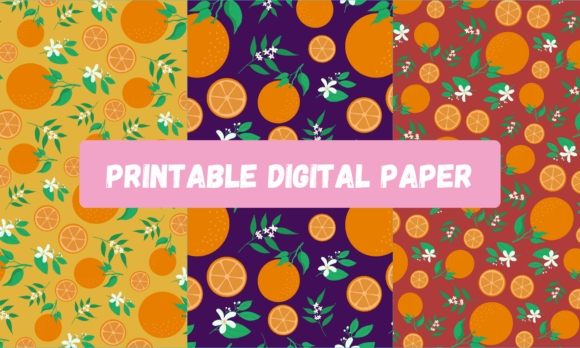 Download Orange Printable Digital Paper - Premium Resources