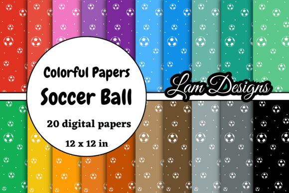 Download Hand-drawn Soccer Ball Digital Papers - Soccer ball digital paper Collection