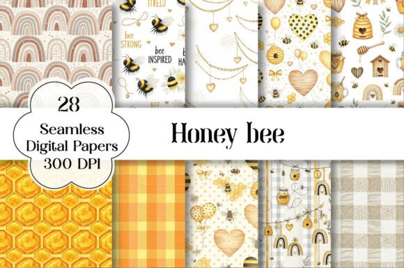 Download Honey Bee Pattern - Bee Collection