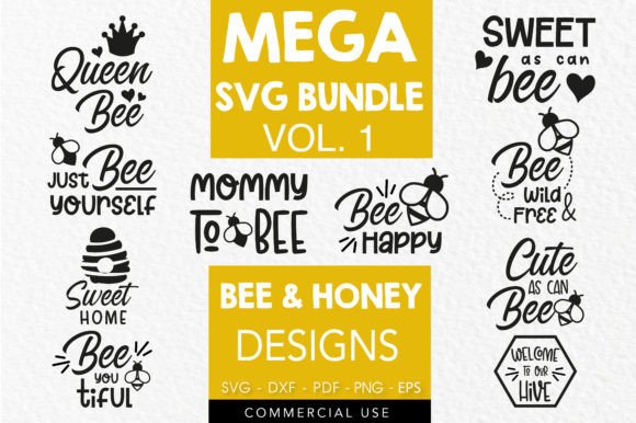 Download Bee Honey SVG Bundle - Bee Collection